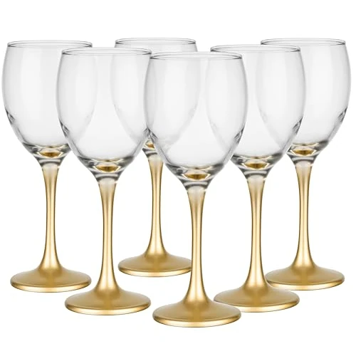 Offre limitée : Glasmark KROSNO 1992 Ensemble De 6 s à De 0,3L Pour Rouge Et Blanc Lavable Au Lave Vaisselle Transparent Or 6 x 300ml de 30.25 € à 30.25 € (0.00% de remise)