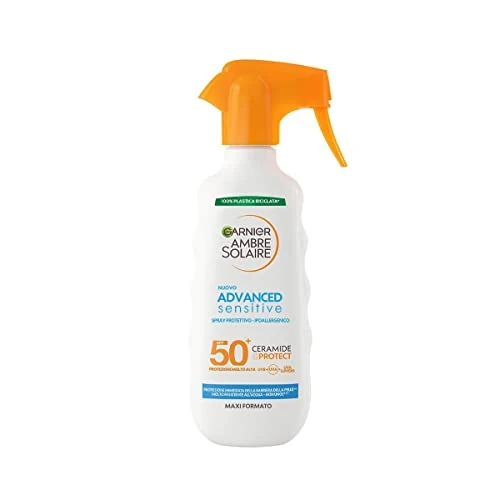 Offerta a tempo: Garnier Ambre Solaire Advanced Sensitive Spray Gachette Protettivo Ceramide Protect SPF50+, 270 ml - 47% da 17.59 € a 9.40 €