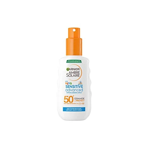 Offerta a tempo: Garnier Ambre Solaire Advanced Sensitive Kids Ceramide Protect Spray SPF50+, 150 ml - 56% da 15.09 € a 6.64 €