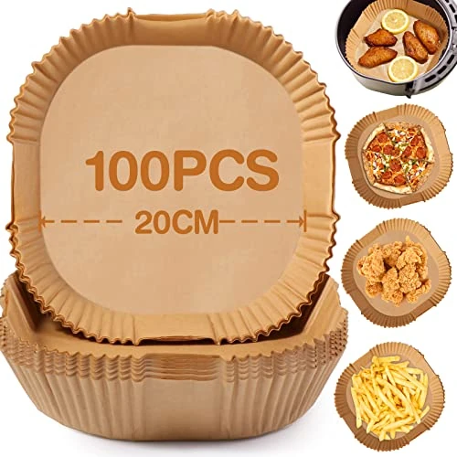 Offerta a tempo: Diboniur Carta Forno per Friggitrice ad Aria, 100 Fogli, 20 cm - 0.00% da 13.99 € a 13.99 €