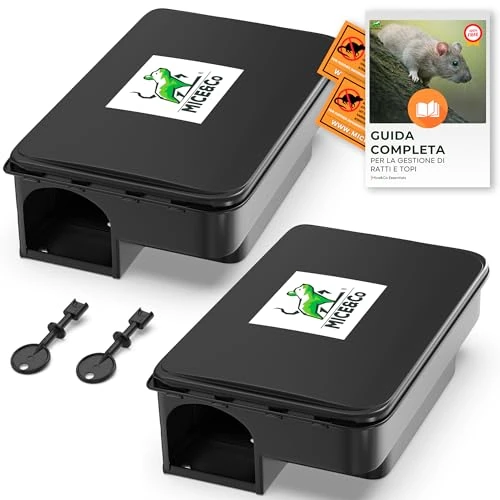 Offerta a tempo: Mice&Co 2 Stazioni per Esca, Trappola per Topi e Ratti Professionale - 0.00% da 17.90 € a 17.90 €
