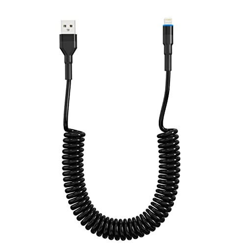 Tijdelijke aanbieding: KETAKY Plus Spiraalkabel, Carplay compatibel en MFi-gecertificeerd, intrekbare kabel met gegevenssynchronisatie van 13.99 € naar 13.99 € (0.00% korting)
