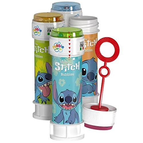 Offerta a tempo: DULCOP - Bulle Stitch - Bolle di Sapone - 60 Ml - 047333 - Multicolore - Plastica - Licenza Ufficiale - Giocattolo per Bambini - Gioco all'aperto - A partire dai 3 anni - 46% da 7.34 € a 3.99 €