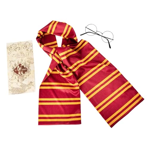 Offerta a tempo: Rubies Set accessori Harry Potter per ragazzi e ragazze, Sciarpa Grifondoro, Occhiali e mappa predono, Ufficiale Harry Potter per Compleanno, Regali, Halloween, Carnevale e Natale - 0.00% da 18.36 € a 18.36 €
