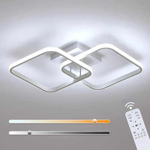 Osairous Infinitely dimmable Square Cross Ceiling Light