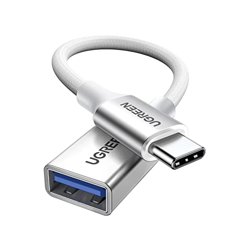 Offerta a tempo: UGREEN Cavo OTG Type C a USB 3.0 Adattatore Tipo C Maschio a Femmina 5 Gbps Nylon Intrecciato Compatibile con iPhone 17 PRO Max Air iPad MacBook 2024 Galaxy S24 Huawei Xiaomi (Argento) - 35% da 9.99 € a 6.49 €