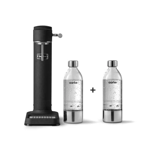 Oferta limitada: Aarke Carbonator 3, Máquina Gasificadora de Agua en Acero Inoxidable, incluye Dos Botellas (800ml), Acabado en Negro de 210.00 EUR a 170.00 EUR (ahorro 19%)