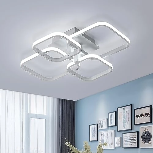 Comely Led-plafondlamp, 60 W, 60 W, 6750 lumen, modern, vierkante plafondlampen voor keuken, slaapkamer, eetkamer, gang, werkkamer