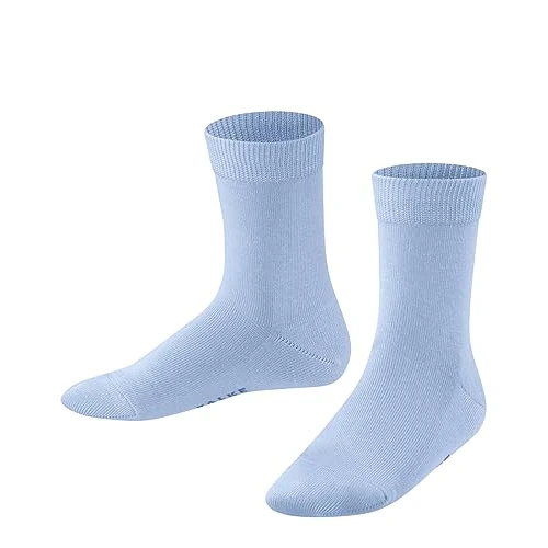 Offerta a tempo: FALKE Family K So cotone sostenibile tinta unita 1 paio, Calzini Unisex Bambini, Blu Crystal Blue 6290, 27-30 - 40% da 16.00 € a 9.60 €