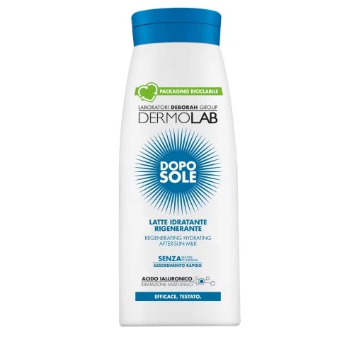 Zeitlich begrenztes Angebot: Dermolab - Regenerierende feuchtigkeitsspendende Aftersun-Milch für alle Hauttypen, stellt die natürliche Elastizität der Haut nach der Sonneneinstrahlung wieder her, dermatologisch getestet, 400 ml von 12.30 € auf 12.30 € (0.