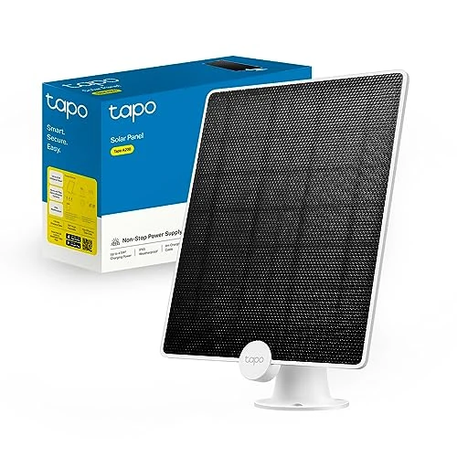 Offerta a tempo: Tapo TP-Link A200 Pannello Solare 4.5W, 5.2V, Micro Porta USB, Energia Solare Non-Stop, Celle in Silicio Monocristallino Premium, IP65 Impermeabile, Regolabile a 360°, Cavo di Ricarica da 4m - 25% da 39.99 € a 29.99 €