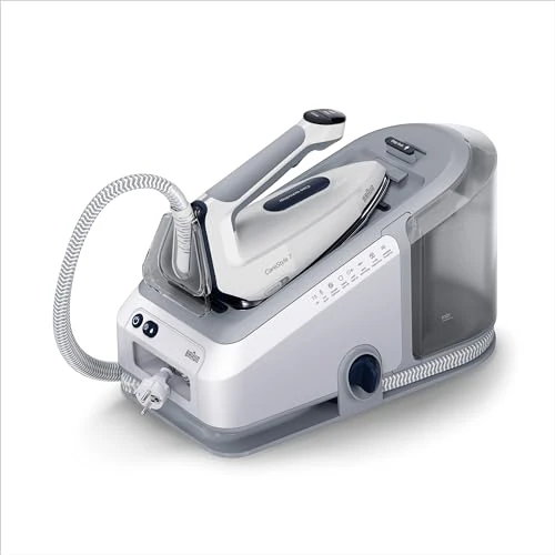 Braun CareStyle 7 Pro IS 7262 GY Ironing Station, FreeGlide 3D Sole, iCare-, iMode- & Vertical Steam Ironing, FastClean, Steam 510 g/min, Removable Tank 2L, 2700W, Grey