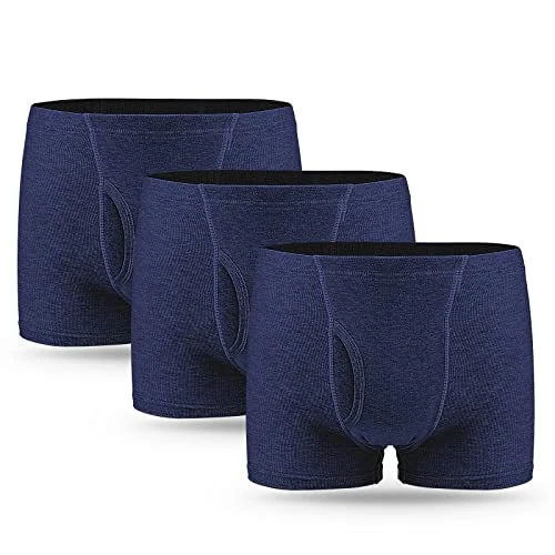 Offerta a tempo: Confezione da 3 Boxer per Incontinenza da Uomo 250 ml Tampone Assorbente per Urina in Cotone Lavabile e Riutilizzabile Mutande Uomo per Incontinenza Blu Taglia M - 20% da 54.99 € a 43.83 €
