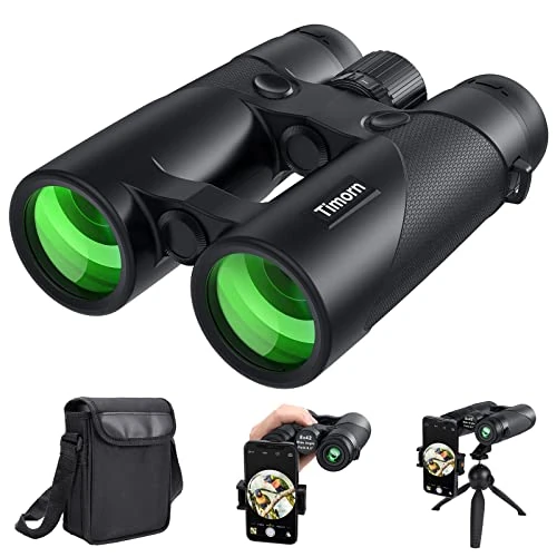 Offerta a tempo: Binocolo Professionale Potente Compatto Safari: Timorn Binocoli 8x42 Visione Ampia Impermeabile con Treppiede Adattatore Telefono per Caccia, Birdwatching, Trekking, Escursionismo - 23% da 129.99 € a 100.30 €