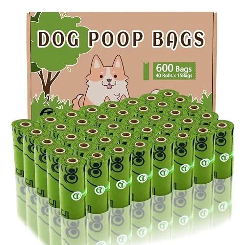 Tijdelijke aanbieding: AiTodos® 600 stuks Hondenpoepzakjes, Groen, 31x22cm, PE, 40 Rollen van 16.99 € naar 16.99 € (0.00% korting)