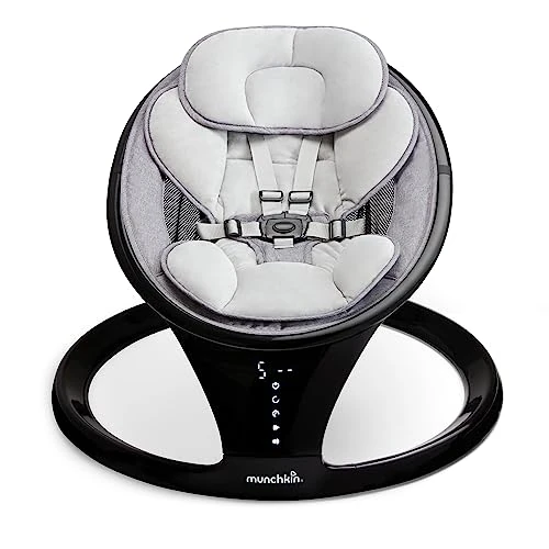 Offre limitée : Munchkin Balancelle Électrique Bébé | Chaise Bascule Bébé avec Bluetooth & Sons | Rocker Portable Bébé avec Mouvement et Sons | Noir de 182.59 EUR à 125.99 EUR (remise 31%)