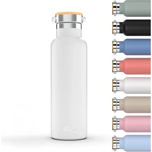 Limitiertes Angebot: Daikoku Flasche, doppelwandige Edelstahl-Thermosflasche, die Getränke stundenlang heiß oder kalt hält, zwei Verschlüsse, weiß, 750 ML von 15.86 EUR auf 15.86 EUR (Spare 0%)