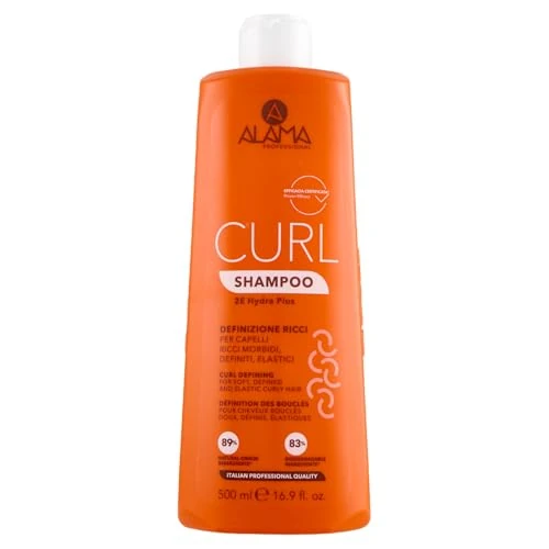Oferta limitada: Alama Curl Shampoo, Champú para cabellos rizados y ondulados definidos, con cuerpo y elásticos, con aceite de oliva y eritritol, antiencrespamiento e hidratación duradera, 500 ml de 8.90 EUR a 5.55 EUR (ahorro 38%)