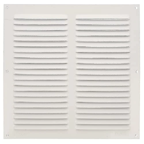 Tijdelijke aanbieding: Amig - Vierkant aluminium rooster met muggennet - Ventilatieroosters voor luchtuitlaat - Ideaal voor keuken- en badkamerplafonds - Afmetingen: 250 x 250 mm - Wit van 13.25 € naar 5.11 € (61.43% korting)