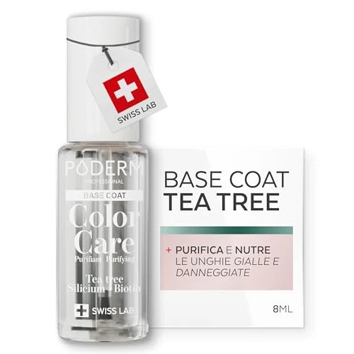 PODERM - BASE COAT Schutz - Angereichert mit TEEBAUMÖL- Sorgt für lange Haltbarkeit der Farben - Natürliche & vegane Inhaltsstoffe - Swiss Lab