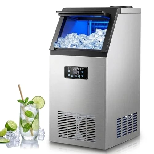 Offerta a tempo: Wilprep 480W Macchina per Ghiaccio Commerciale 73kg/24h Fabbricatore Ghiaccio con Schermo LCD Macchina di Ghiaccio in Acciaio Inossidabile per Casa, Ufficio, Ristorante, Bar, Caffetteria (45 Pezzi) - 0.00% da 389.99 € a 389.99 €