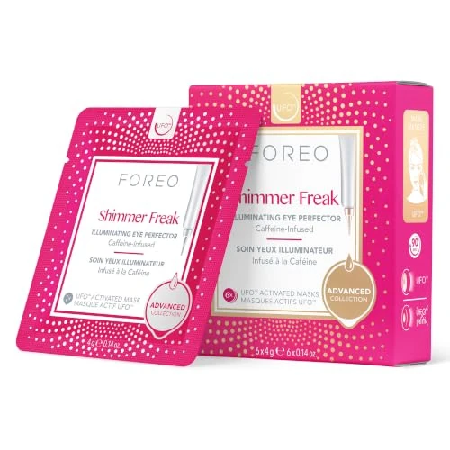 Offerta a tempo: Shimmer Freak Advanced Collection 2.0, Maschera Ufo, Maschera Illuminante Contorno Occhi, Kit Skincare, Acqua di Rose, Niacinamide, Tutti i Tipi di Pelle, Rughe e Occhi Gonfi, Set da 6 Pezzi - 38% da 29.00 € a 18.00 €