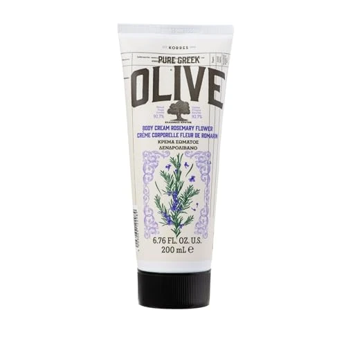 Offerta a tempo: KORRES OLIVE ROSEMARY FLOWER Latte corpo idratante per una pelle morbida, con olio extravergine di oliva, al profumo di rosmarino, vegano, senza siliconi e parabeni, 200 ml - 62% da 19.90 € a 7.60 €