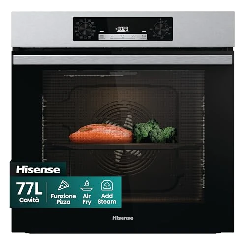 Offre limitée : Hisense O65226AXS Four électrique encastrable multifonction thermo-ventilé à vapeur Capacité XXL 77L Nettoyage AcquaClean 13 fonctions de cuisson (pizza 300°C et AirFry) Anti-traces de doigts Inox de 353.40 € à 353.40 € (0.00% de remise)