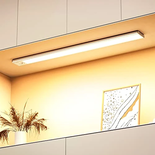 Offerta a tempo: OUILA Luce Armadio LED, con Sensore di Movimento, 41CM Magnetica Ricaricabile Luce Sottopensile Dimmerabile Lampada per Cucina Scale Soggiorno Bagno Camere da Letto - 5% da 19.98 € a 18.98 €