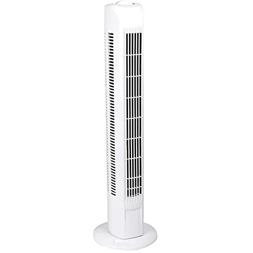 Oferta limitada: BAKAJI - Ventilador de torre de suelo oscilante con 3 velocidades y 3 modos de oscilación, torre silenciosa de 45 W de potencia y 78 cm de altura, diseño elegante, color blanco, longitud cable 1,50 m de 44.90 € a 44.90 € (ahorro 0.00%)