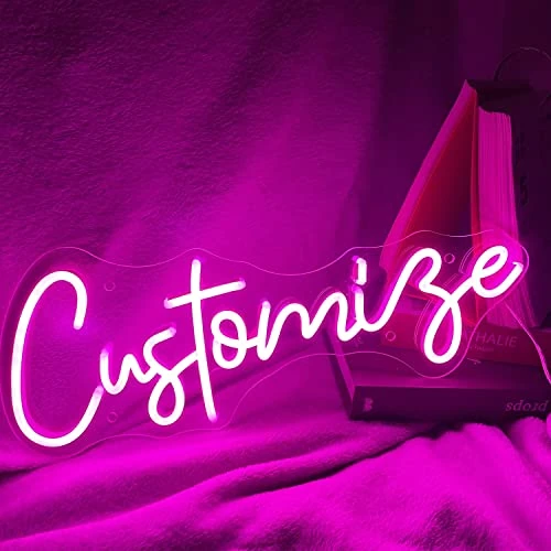 KAEGORT Neon Personalizado, Cartel LED Decoración Pared Letrero Neon Luminoso Letras Luce Personalizadas Nombre Carta para Boda Cumpleaños Fiestas Bar Tiendas(26-150cm)