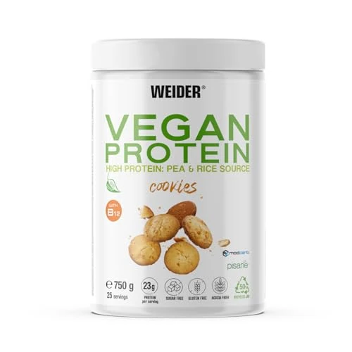 Offerta a tempo: Weider Vegan Protein (750g) Gusto Cookies, Proteine Vegane 23g/dose - 21% da 25.43 € a 20.02 €