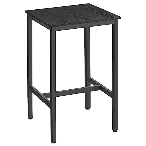 Offerta a tempo: VASAGLE Tavolino da Bar, Tavolino Alto Quadrato per Colazione, Struttura in Acciaio, 60 x 60 x 92 cm, Montaggio Facile, per Cucina Soggiorno, Stile Industriale, Nero Ebano e Nero LBT025B56 - 8% da 45.99 € a 42.49 €
