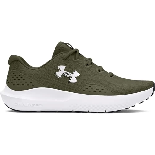 Under Armour UA Charged Surge 4 Hardloopschoenen voor heren, Marine Od Groen Marine Od Groen Wit, 44 EU