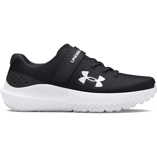 Limited-time offer: Under Armour Boys' UA BPS Surge 4 AC, Lightweight Runners, Ultra-Responsive Running Shoes for Boys, Boy's Trainers with Superior Cushioning Black Anthracite White from 33.00 GBP to 22.00 GBP (save 33%)