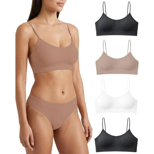 Offerta a tempo: Risalti Reggiseno Senza Ferretto Spalla Stretta 3 pz - Bralette Donna Senza Cuciture ed Etichette, Reggiseno Donna in Microfibra Elasticizzata, Brassiere, Top Morbido, Intimo - Made in Italy - 0.00% da 19.98 € a 19.98 €