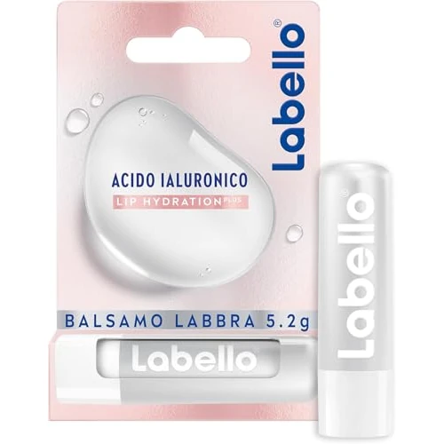 Labello Hyaluronzuur Lip Hydratation Plus Rosé 5,2 g, ultralichte lippenbalsem met hyaluronzuur voor opgevulde lippen, lippenbalsem voor 24 uur vocht