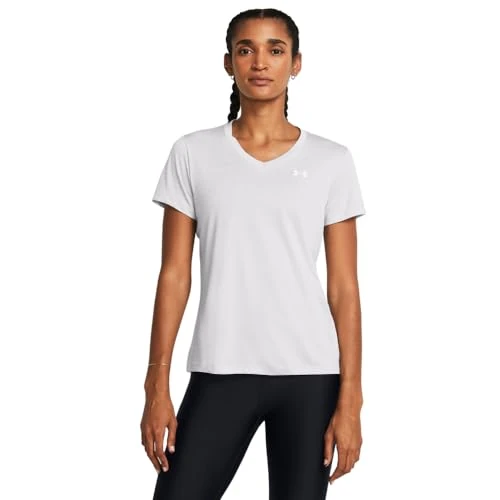 Oferta limitowana: Under Armour Damska koszulka Tech Twist z krótkim rękawem i dekoltem w serek, (014) Halo szary/biały/biały, XXL z 164.79 zł na 164.79 zł (oszczędź 0.00%)