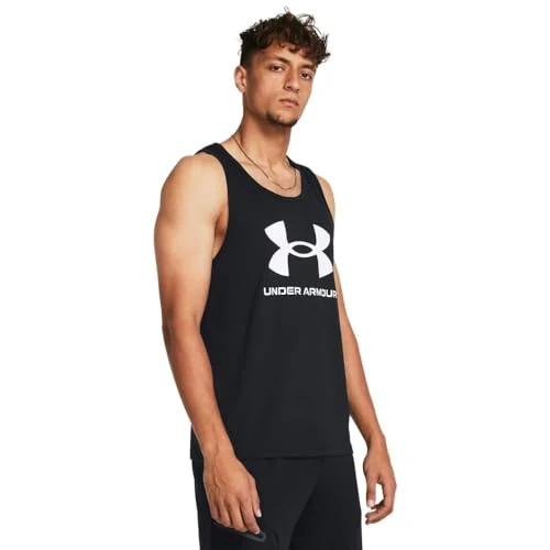 Under Armour Homme UA Sportstyle Logo Tank Top, débardeur homme ultra-doux pour l'entraînement et le fitness, débardeur sport à séchage rapide, débardeur coton avec logo