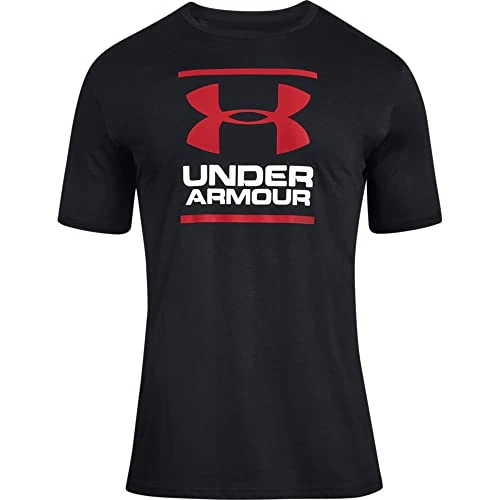 Under Armour UA GL Foundation Update Camiseta de manga corta para hombre, camiseta estampada para hacer deporte, color negro/rojo/ blanco