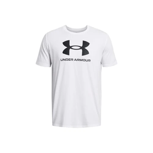 Under Armour UA Sportstyle Logo Update SS - Short Sleeve - Tops - White/Black - Size: XXL