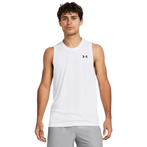 Limited-time offer: Under Armour Men's Tech Tank Top, (100) White / / Black, XX-Large from $25.00 to $16.80 (save 33%)
