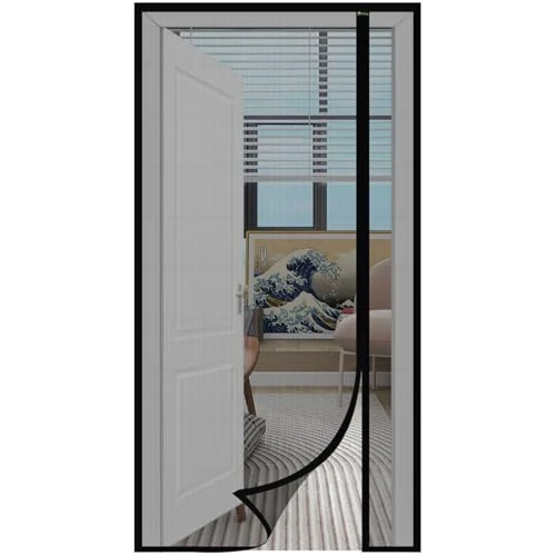 Offerta a tempo: Sekey Zanzariera Magnetica Porta Anti-gatto, Zanzariere per Porte con Apertura Laterale in Fibra di Vetro, Zanzariere Magnetiche Porta del Balcone, Monta Facilmente, Non Serve Forare, 80x210cm, Nero - 33% da 21.99 € a 14.65 €