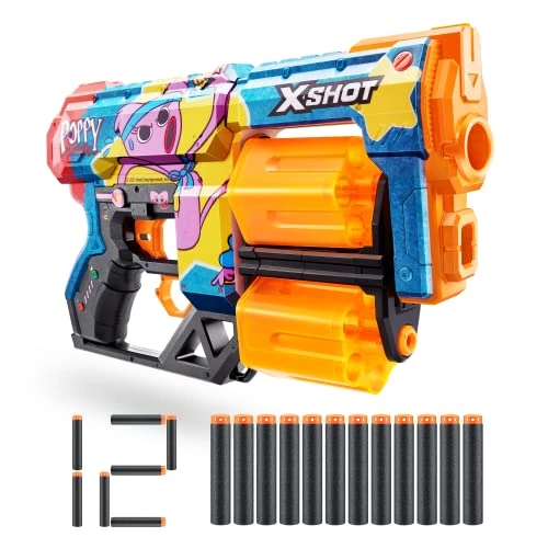 期間限定オファー: X-Shot Skins ドレッドブラスター - ポピープレイタイム (キッシー) ZURU ダーツ12本付き 回転ダブルバレル エアポケットダーツテクノロジー トイフォームブラスター 子供、ティーン、大人向け 通常価格 11.25 JPY セール価格 11.25 JPY (割引 0%)