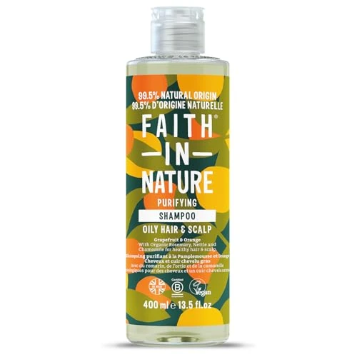 Offerta a tempo: Faith In Nature Shampoo Naturale al Pompelmo e Arancia, Purificante per Capelli e Cuoio Capelluto Grassi, Vegano e Cruelty Free, Senza SLS, Siliconi o Parabeni, 400 ml - 35% da 9.99 € a 6.50 €