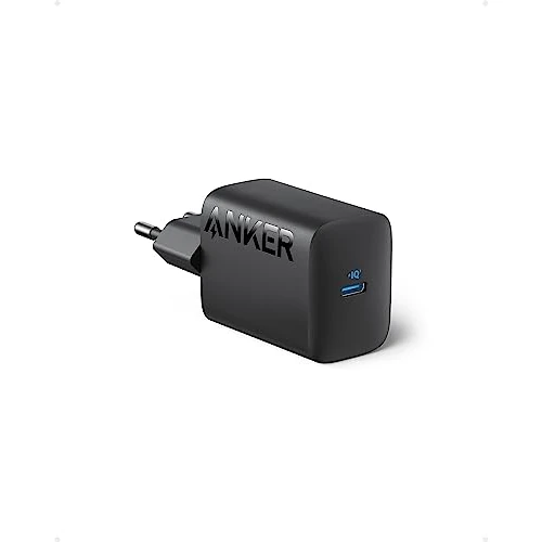 Anker 312 USB-C oplader, 30 W, compacte high-speed snellader voor iPhone 15/14/13-serie, Samsung S23, MacBook Air, Pixelbook, iPad Pro en meer (zonder oplaadkabel)