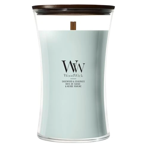Offerta a tempo: WoodWick Candela profumata | Candela Grande a Clessidra | Sagewood & Seagrass | Regali Perfetti per Donne - 50% da 39.99 € a 20.00 €