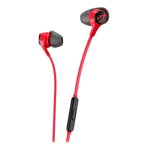 Beperkte aanbieding: HyperX Cloud Earbuds II, bekabelde gaming-oordopjes, 14 mm driver, geïntegreerde microfoon, 4 oordopjes, 3,5mm-aansluiting, incl. harde etui, voor pc, console, mobiele apparaten, rood van 32.62 EUR naar 32.62 EUR (besparing 0%)