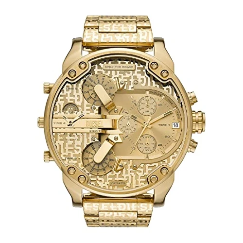 Diesel Montre pour Homme Mr. Daddy 2.0 Quartz/2 Mouvement manuel Boîtier 57mm avec bracelet en acier inoxydable DZ7479