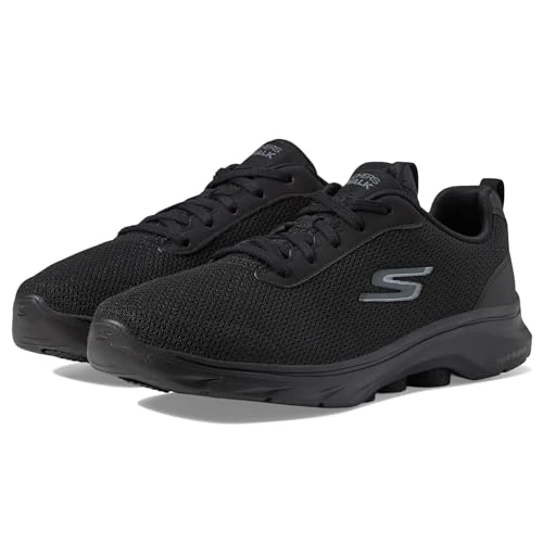Offerta a tempo: Skechers Go Walk 7 Clear Path da Donna, Finiture in Tessuto Nero., 35.5 EU - 30% da 79.95 € a 55.61 €